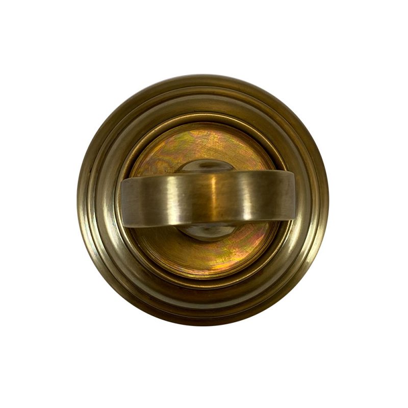 Portroe Ceramic Door Knob - Antique Brass