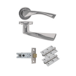 Inishmore Lever on Rose Door Handle - Satin Nickel